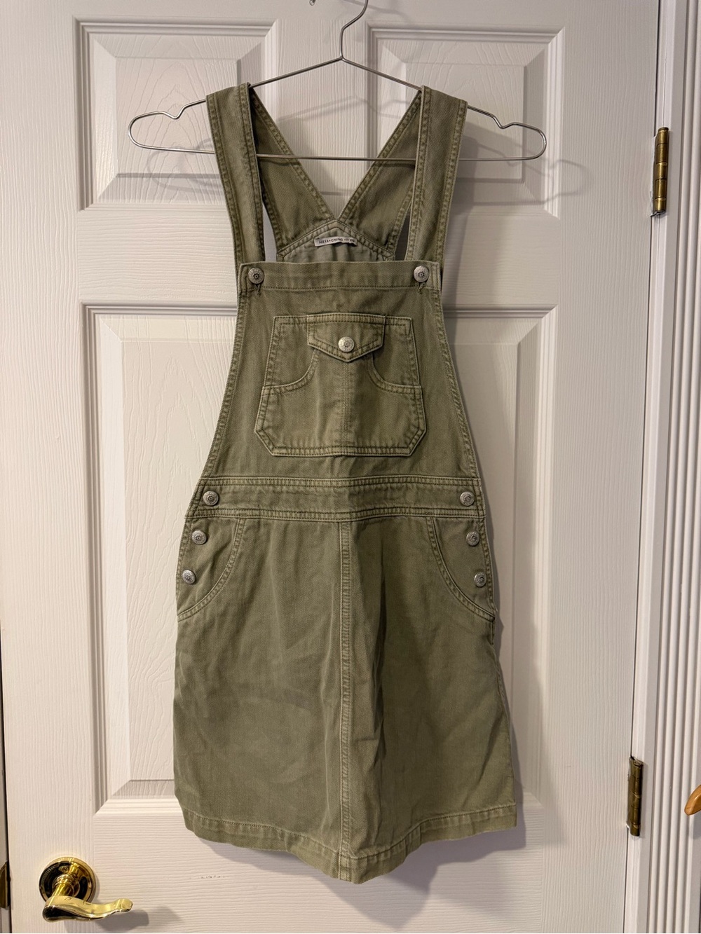 Alexa Chung for AG Green Overall Dress